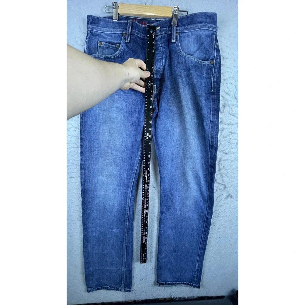 The West is Dead Jeans Mens 34 Blue Excellent Straight Leg Made in USA Denim